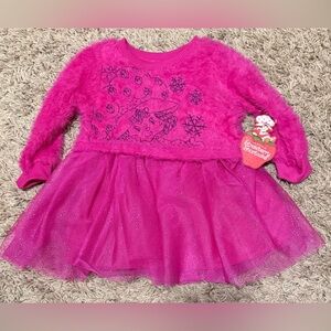 Strawberry Shortcake Toddler Girls Tutu Dress With Long Sleeves Size: 12 Months